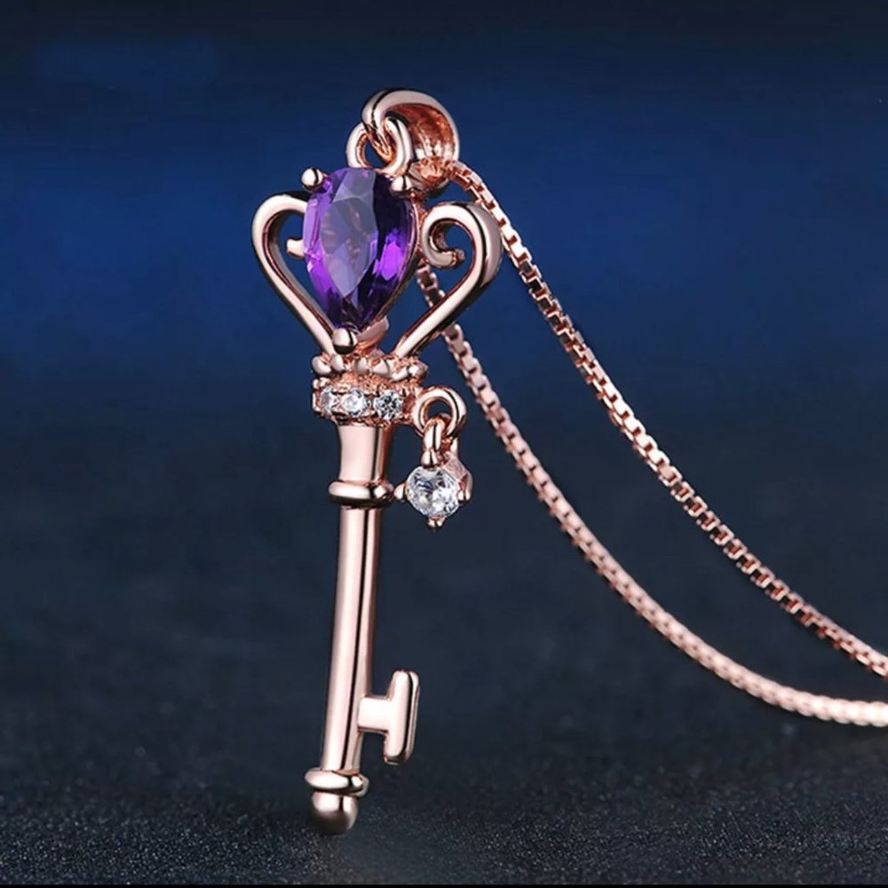 0.40ct Genuine Amethyst S925 Necklace - Picture 3 of 12